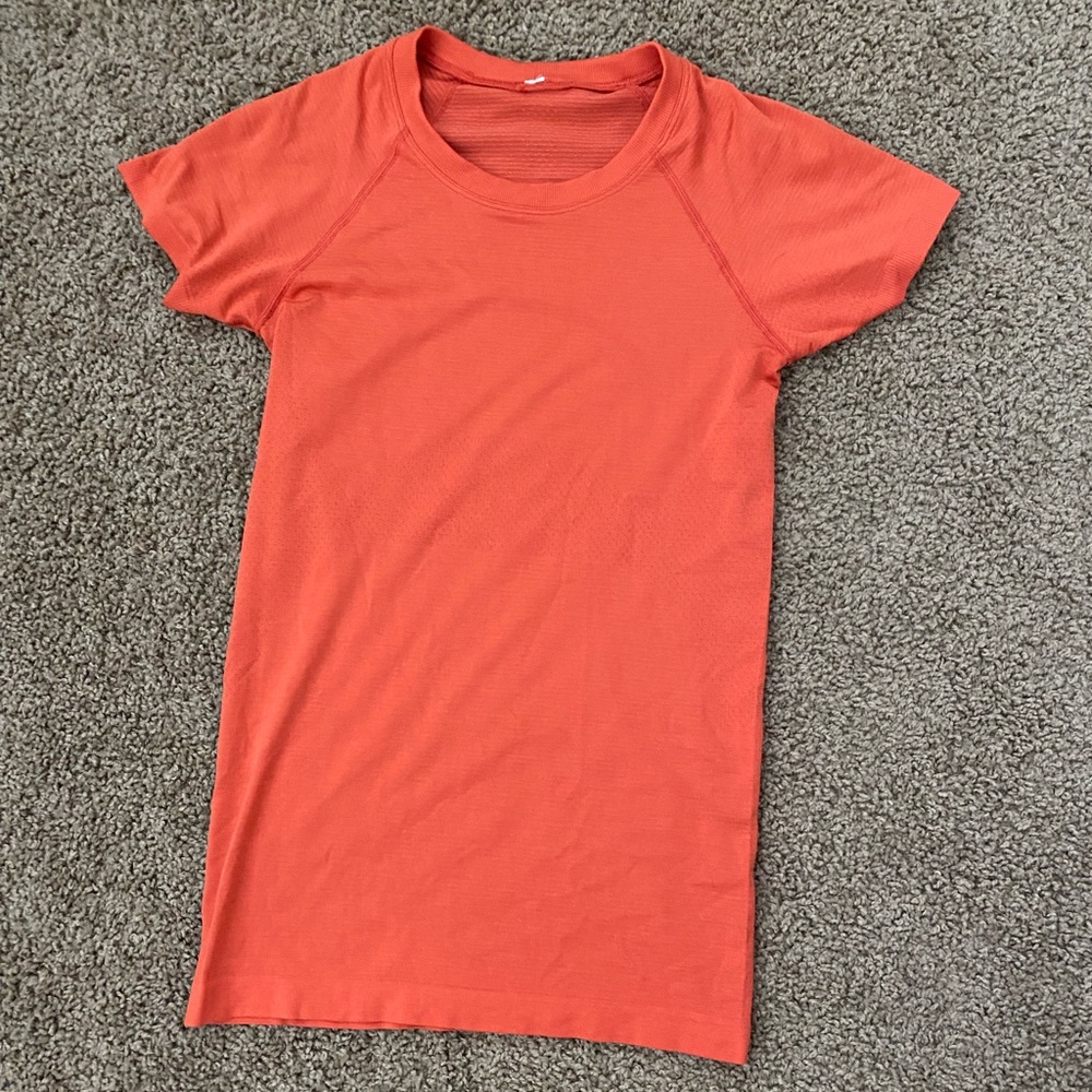 lululemon Orange Swiftly Tech shortsleeve